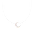 Invisible Fishing Line Crescent Moon Choker Necklace 6W6JNC1077