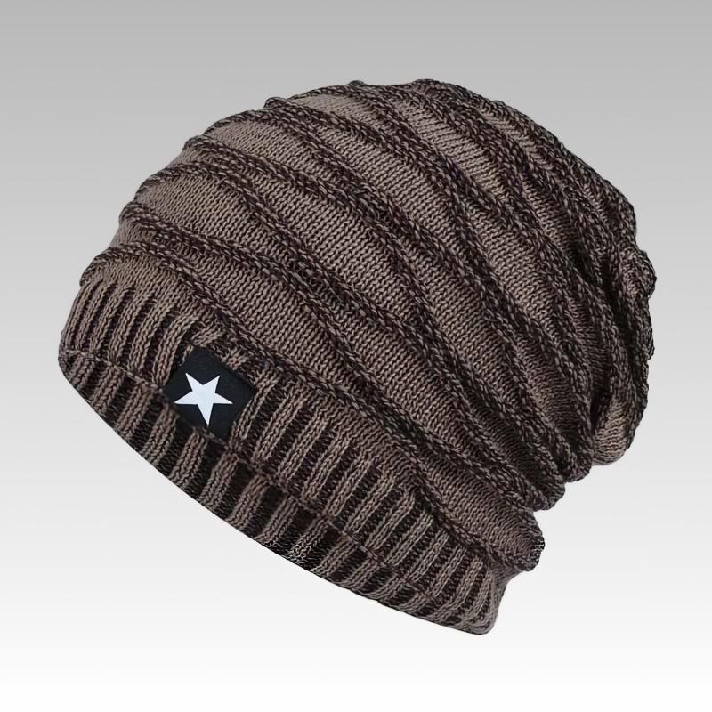 Winter Star Solid Color Fleece-Lined Knit Beanie 6W6HAT661