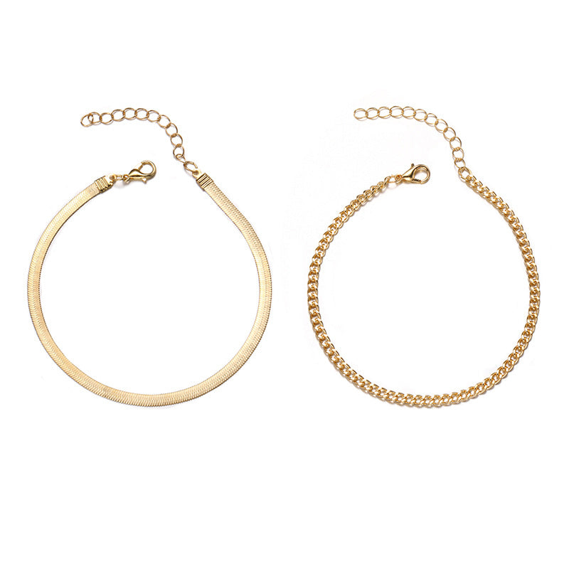 Minimalist Gold Plated Double - DippedShop Wholesale - #6035