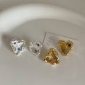 Geometric Heart Stud Earrings - DippedShop Wholesale - #2787