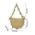 Stylish Hand Woven Pearl Chain Tassel Hangdbag 8CW6BBG505T