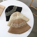 Hollow Woven Straw Bucket Hat - DippedShop Wholesale - #1315