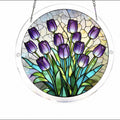 Colorful Stained Glass Style Puzzle Acrylic Suncatcher 6H7HLS181
