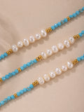 Pearl Beaded Chain Necklace - DippedShop Wholesale - #2627