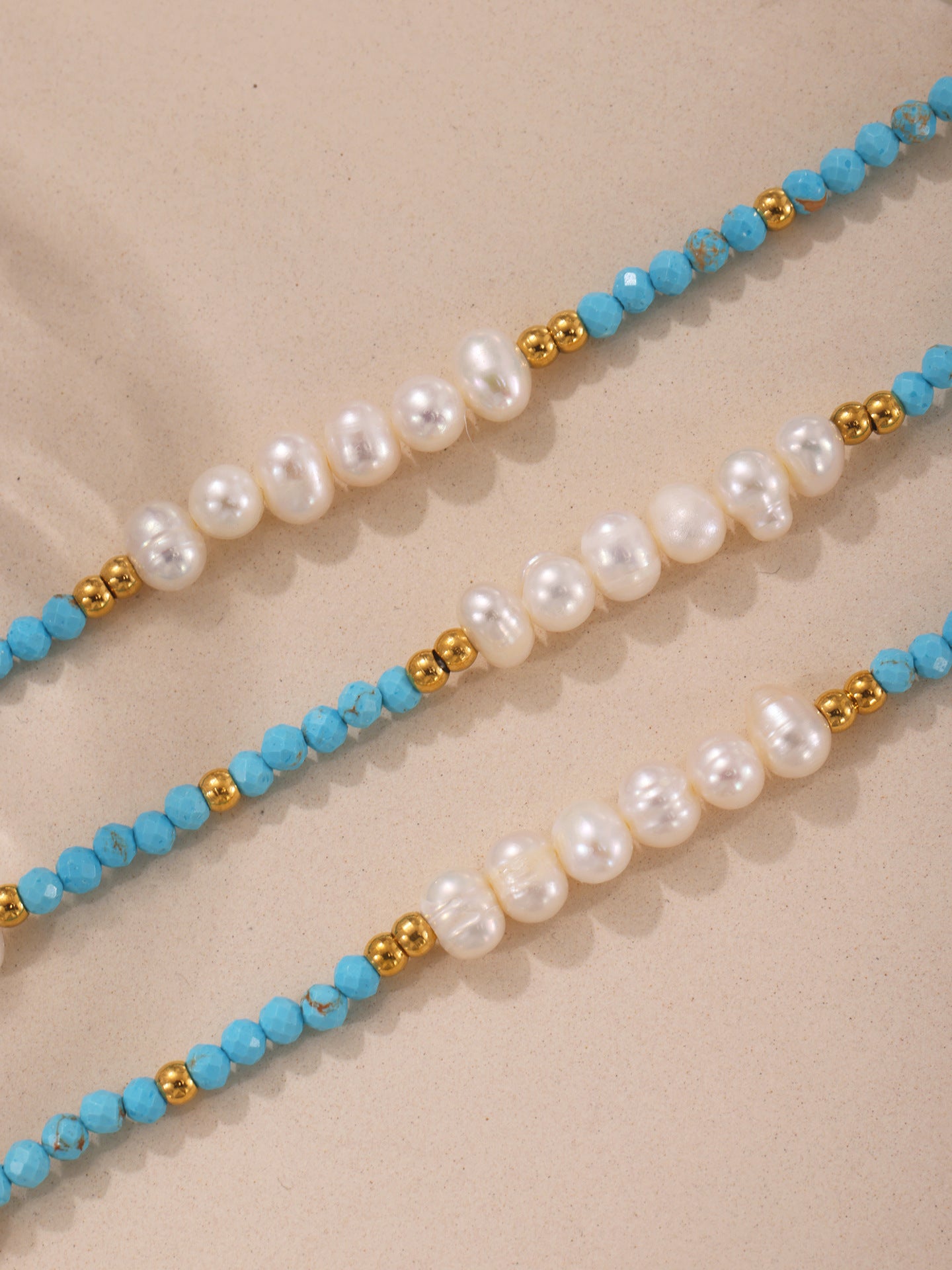 Pearl Beaded Chain Necklace - DippedShop Wholesale - #2627