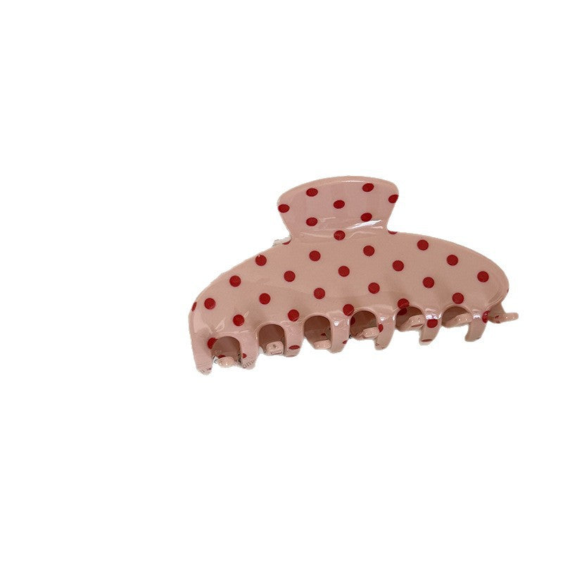 Elegant Polka Dots Rhinestone Acetate Hair Claw 6W6HCP1300