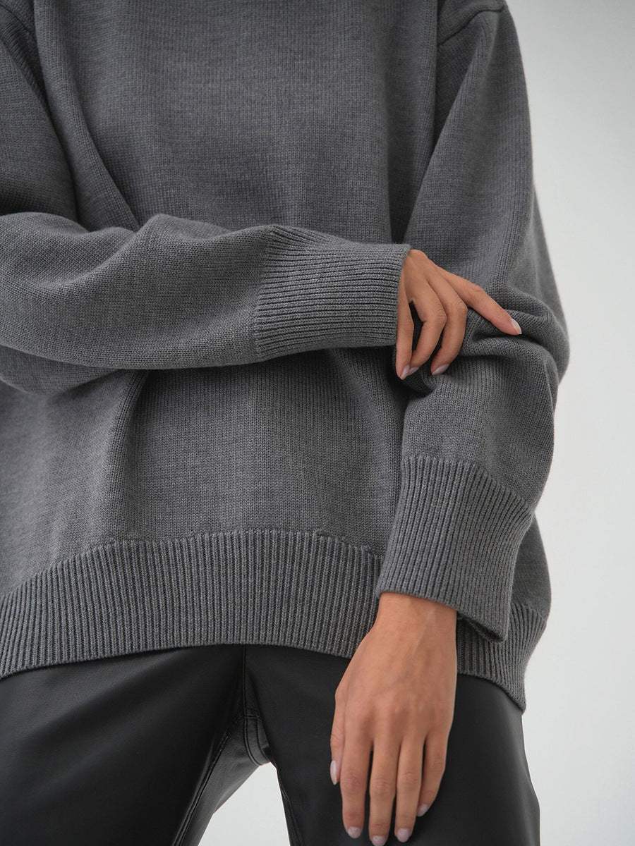 Solid Loose Sweater - DippedShop Wholesale - #4803