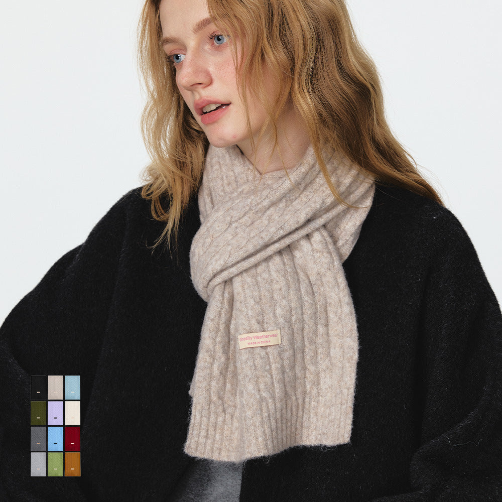 Cable Knit Scarf - DippedShop Wholesale - #7587