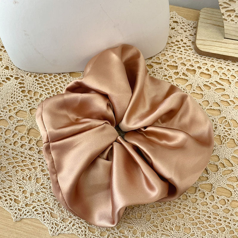 Oversized Solid Color Satin Elastic Scrunchies MK2BW6W6HSR48