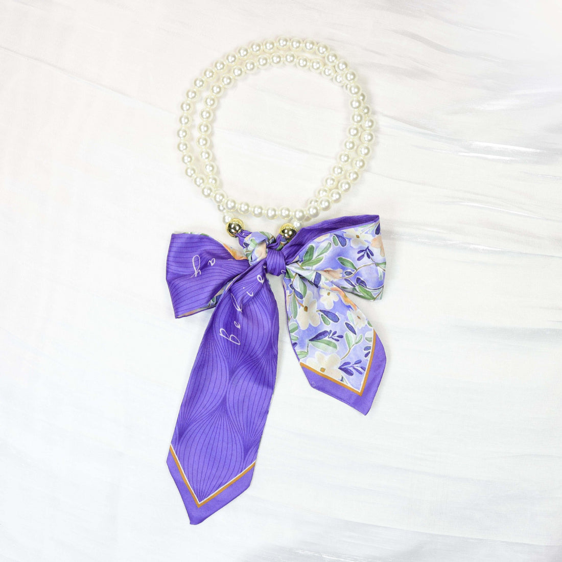 Floral Pearl Scarf - DippedShop Wholesale - #7411