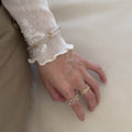 Crystal Bead Open Ring - DippedShop Wholesale - #1715