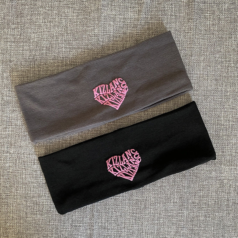 Heart Print Sporty Headband - DippedShop Wholesale - #2499