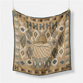 Fashion Abstract Print Versatile Square Silk Scarf 8BW6NSI14