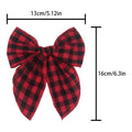 Plaid Bow Knot Hair Clips - DippedShop Wholesale - #5027