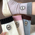 Bowknot Embroidered Crew Socks - DippedShop Wholesale - #9923