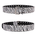 Retro Animal Print Color Contrast Leather Belt 6W6JBT178