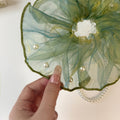 Pearl Embellished Mesh Hair Scrunchie MK2BLW6W6HSR33
