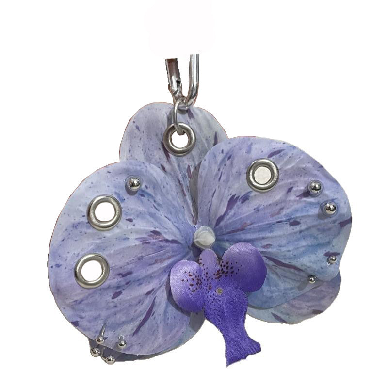 Realistic Phalaenopsis Orchid Keychain Bag Charm 6W10BBC366