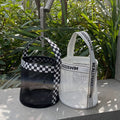 Beach Color Contrast Mesh Storage Bucket Bag 8BW6BOB96L
