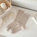 Cute Solid Color Breathable Ruffle Crew Socks 6W8FSO524