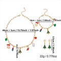 Christmas Santa Snowman Bell Charm Necklace 6W6JNC876