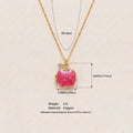 Cute Strawberry Pendant Rhinestone Locket Necklace 6W6JNC421L
