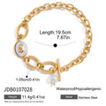 Chunky Pearl Gold Chain Bracelet - DippedShop Wholesale - #1571