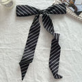 Retro Polka Dots Narrow Lightweight Silk Scarf MK2BLW6W6NSI62