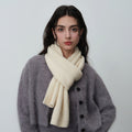 Versatile Solid Color Knit Wool Scarf 6W6NSW301