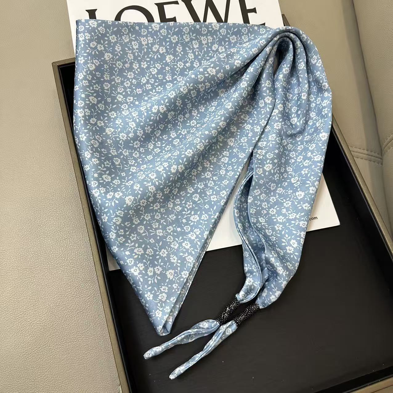 Chic Solid Color Floral Print Silk Scarf 6W6NSI215