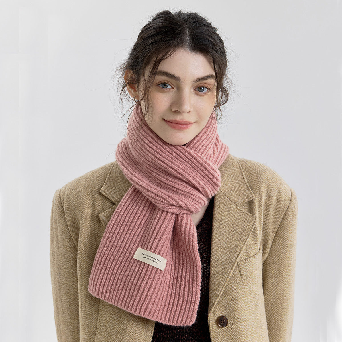 Versatile Knit Imitation Cashmere Scarf 6W6NSW251
