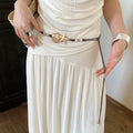 Boho Starfish Shell Beaded Braided Waist Belt 6W6JBT197