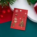 Christmas Tree Santa Claus Tassel Asymmetrical Dangle Earrings 6W6JER688