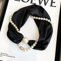 Elegant Magnetic Pearl Chain Necklace Scarf MK2BLW6W6NSI79