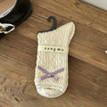 Floral Bow Crew Socks - DippedShop Wholesale - #9747