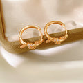 Minimalist Cubic Zirconia Knotted Hoop Earrings 6W6JER749