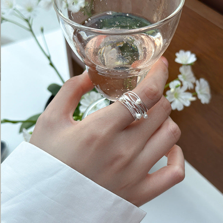 Irregular Pearl Multi-Layer Ring - DippedShop Wholesale - #7827