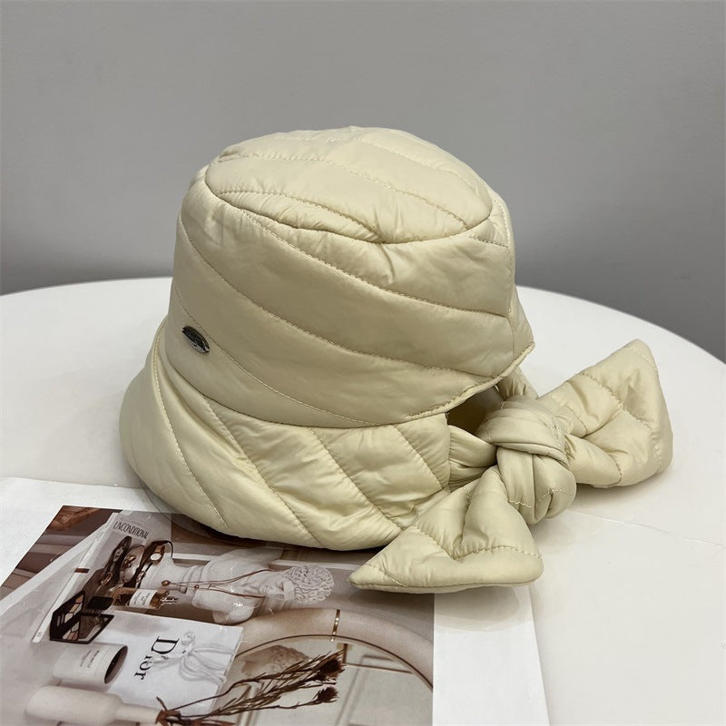 Winter Quilted Puffer Lightweight Warm Bucket Hat 6W6HAT928