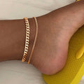 Fashion Double Layered Gold Pl - DippedShop Wholesale - #1747
