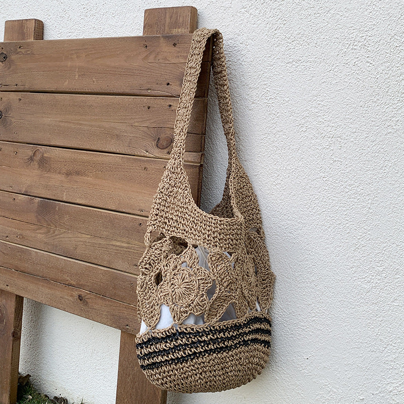 Vintage Straw Crochet Bag - DippedShop Wholesale - #1171
