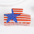 USA Independence Day Flag Hair Clip 8AS6HCP67T