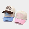 Color Contrast Letter Embroidery Adjustable Baseball Cap MK2BW6W6HAT94