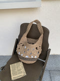 Vintage Straw Crochet Bag - DippedShop Wholesale - #5011