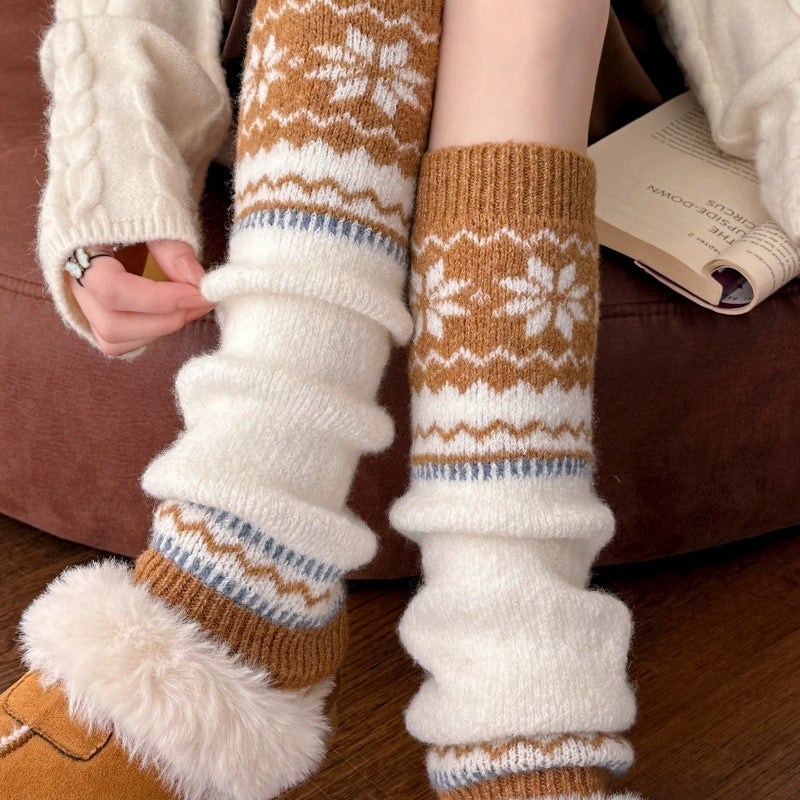 Fair Isle Knit Leg Warmers - DippedShop Wholesale - #3859
