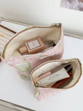 Simple Floral Embroidery Travel Makeup Bag MK2BW6W10BOB401