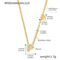 Gold Letter Pendant Choker - DippedShop Wholesale - #6467
