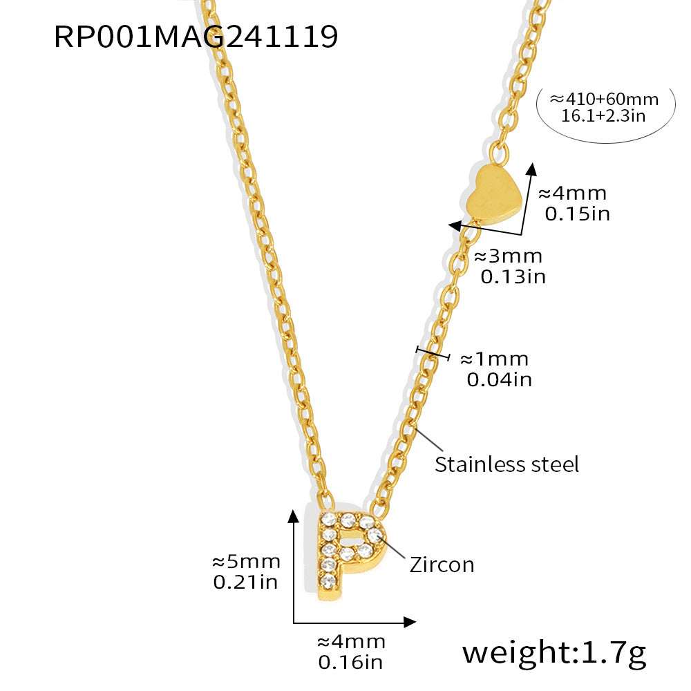 Gold Letter Pendant Choker - DippedShop Wholesale - #6467