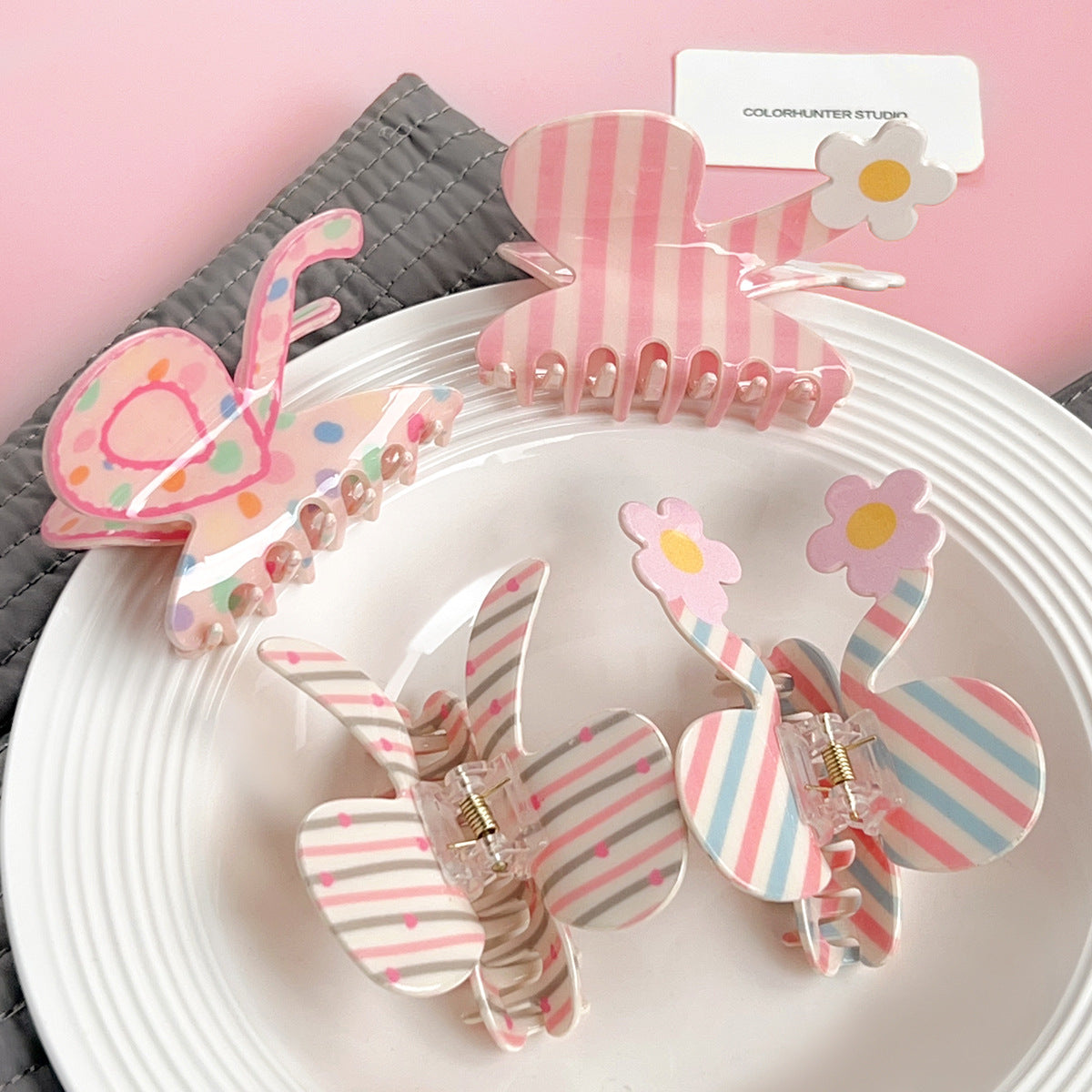 Butterfly Bow Hair Claw - DippedShop Wholesale - #9987