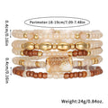 Boho Multi-Layer Seed Bead Bracelet Set 6W6JBR490