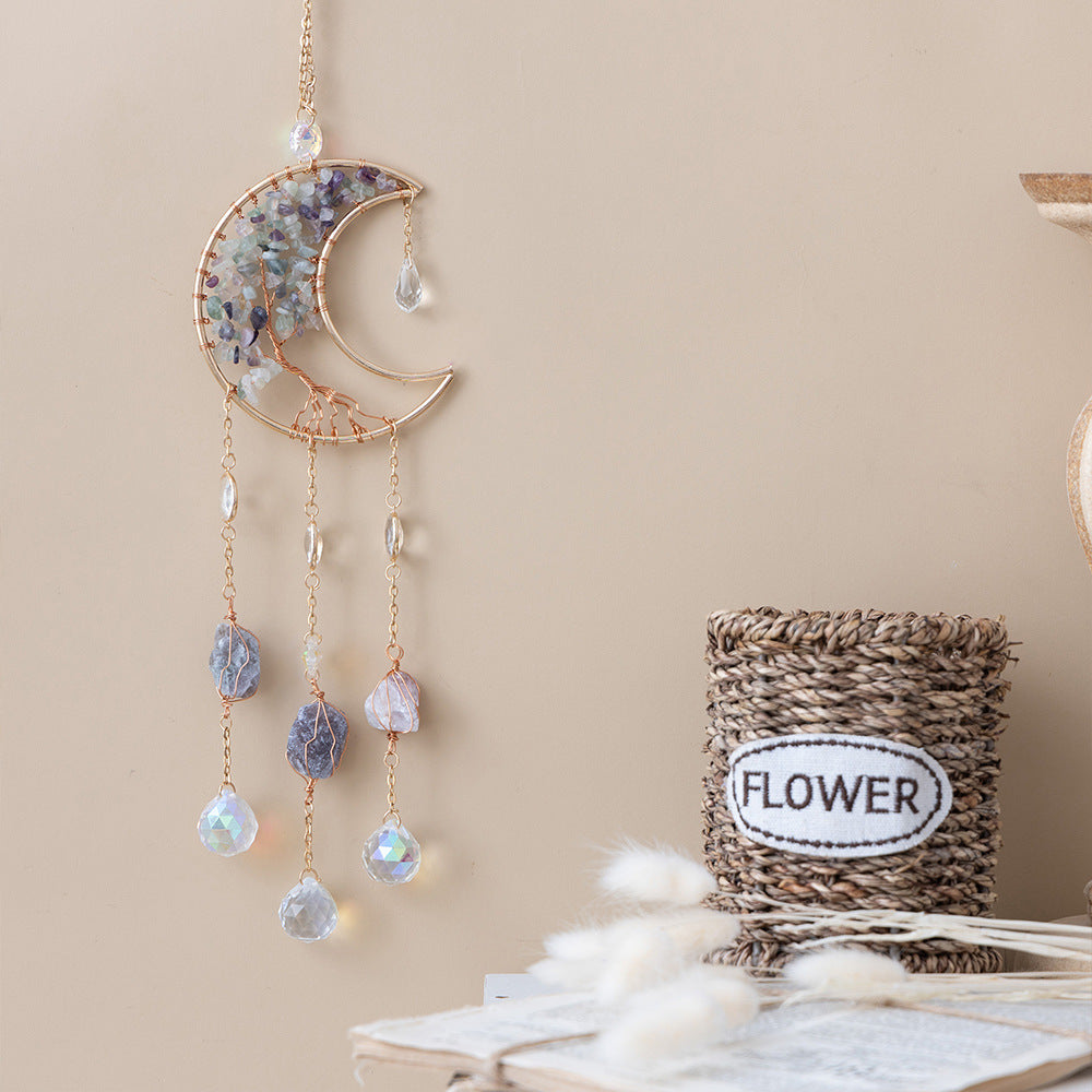 Crystal Moon Suncatcher - DippedShop Wholesale - #6307